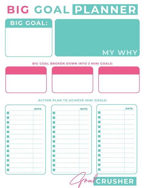 Free Printable Goal Planner